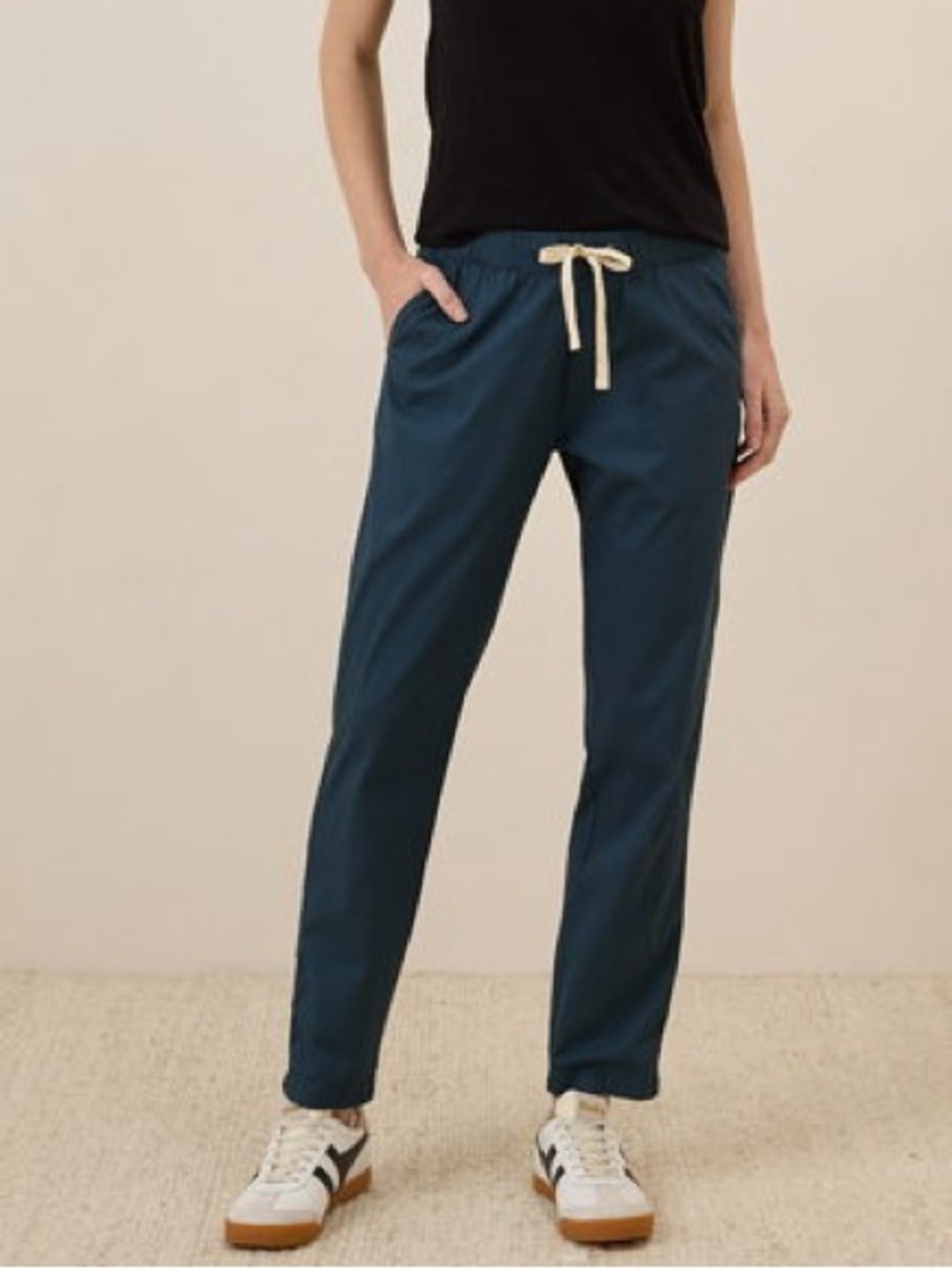 Pact organic cotton daily twill pant XL french navy drawstring pockets stretch - Picture 11 of 12